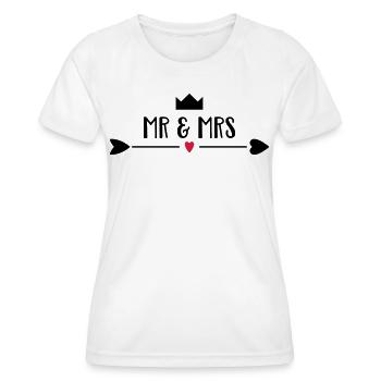 wedding - Women's Functional T-Shirt - white - Front - AI Model Female 172 dark (172cm)