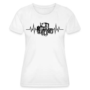 MB Trac 01 Herzfrq - Frauen Funktions-T-Shirt - Weiß - Vorne - AI Model Female 172 dark (172cm)