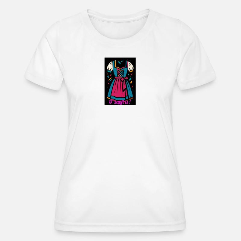 Traditional dirndl with a modern colour palette - Women's Functional T-Shirt - white