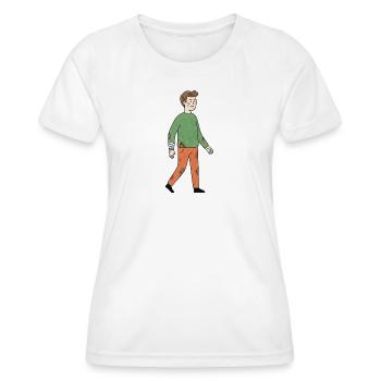 Héros blessé cartoon - T-shirt sport Femme - blanc - Devant - AI Model Female 172 dark (172cm)