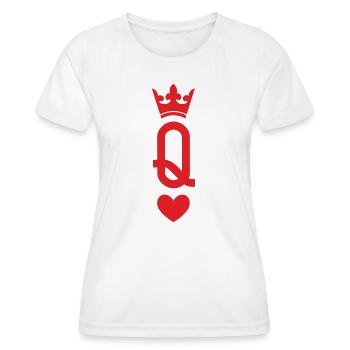 Königin der Karten - Frauen Funktions-T-Shirt - Weiß - Vorne - AI Model Female 172 dark (172cm)