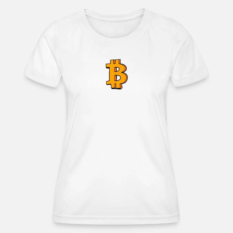 Bitcoin Symbol - Women's Functional T-Shirt - white