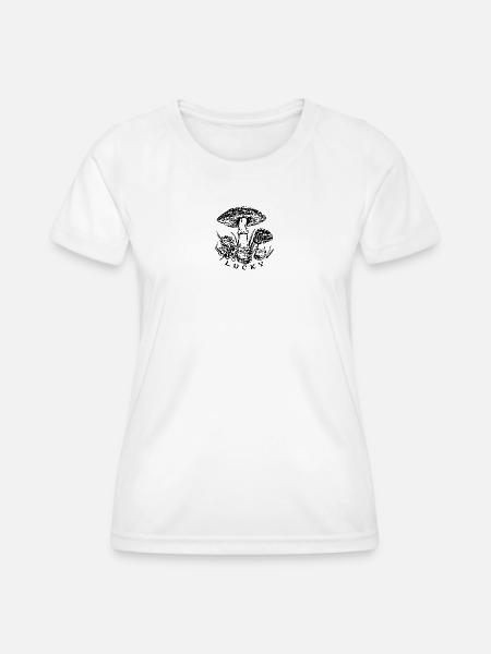 GLÜCKLICH - Frauen Funktions-T-Shirt - Weiß