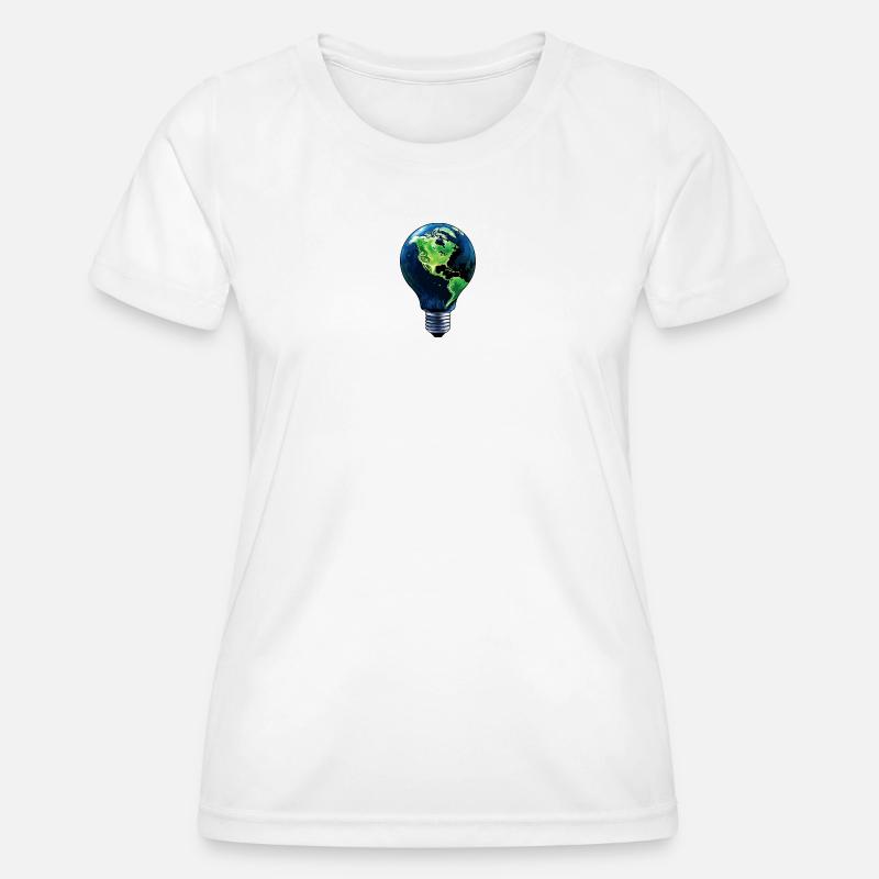 Light Bulb World - Women's Functional T-Shirt - white