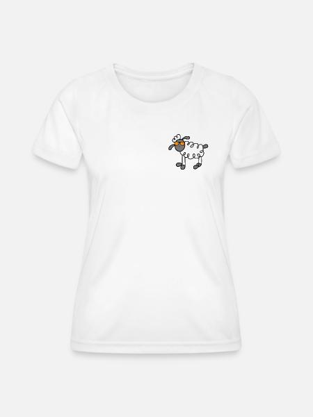 Cool Sheep - Frauen Funktions-T-Shirt - Weiß
