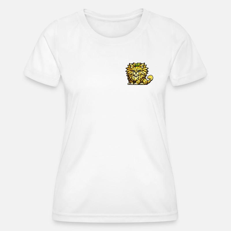 Lemon Lion Cubism version - Women's Functional T-Shirt - white