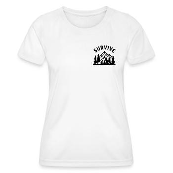Survive - Nature - Women's Functional T-Shirt - white - Front - AI Model Female 172 dark (172cm)