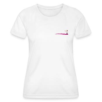 Musiker TROMPETER auf Welle - Textvorlage - Frauen Funktions-T-Shirt - Weiß - Vorne - AI Model Female 172 dark (172cm)