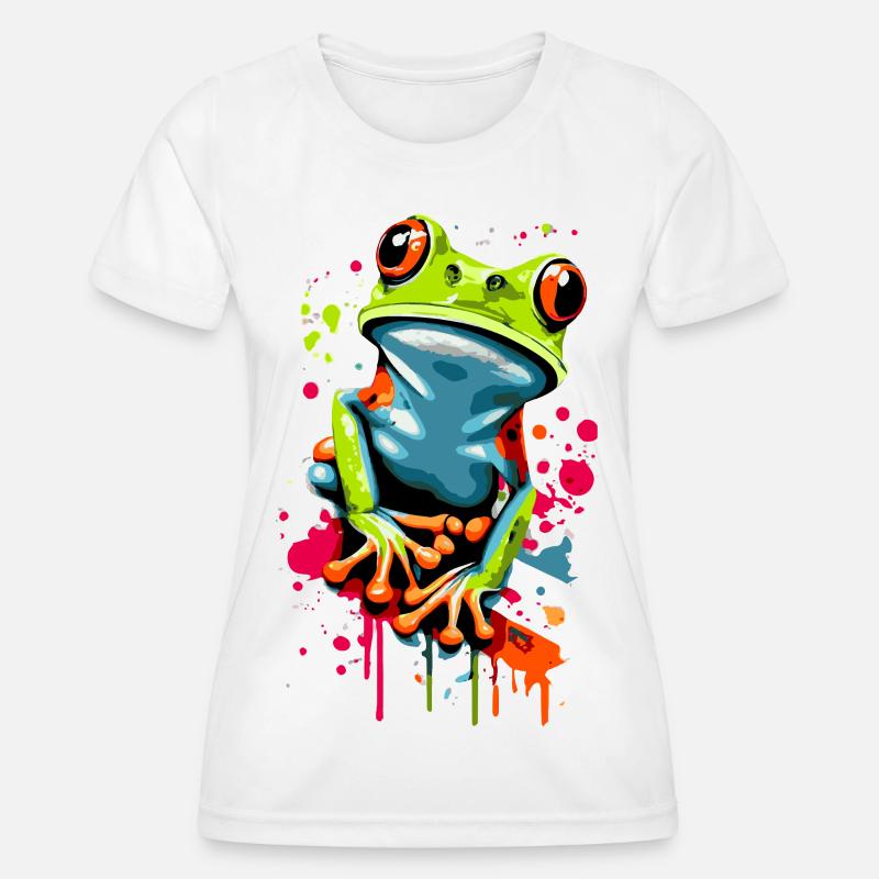 Frog - Tree Frog - Frog Prince - Croaker - Women's Functional T-Shirt - white