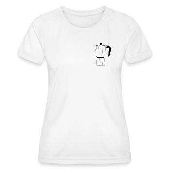 Cafe - Frauen Funktions-T-Shirt - Weiß - Vorne - AI Model Female 172 dark (172cm)