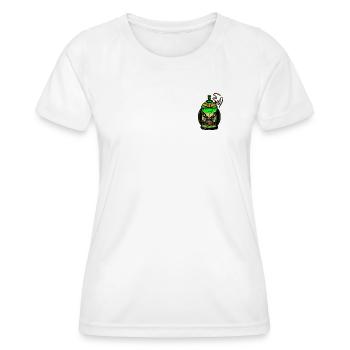 Neon Grün Spraygrenade Outfit - Frauen Funktions-T-Shirt - Weiß - Vorne - AI Model Female 172 dark (172cm)