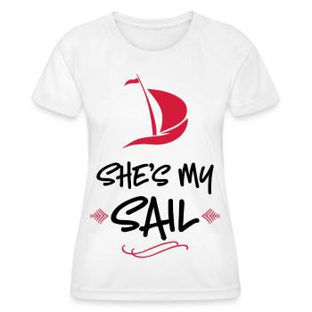 wedding - Women's Functional T-Shirt - white - Front - AI Model Female 172 dark (172cm)
