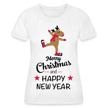 Weihnachten - Frauen Funktions-T-Shirt - Weiß - Vorne - AI Model Female 172 dark (172cm)
