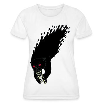 Panthère noire liquide - T-shirt sport Femme - blanc - Devant - AI Model Female 172 dark (172cm)