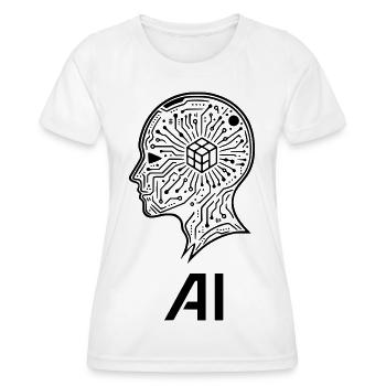 intelligence artificielle - T-shirt sport Femme - blanc - Devant - AI Model Female 172 dark (172cm)