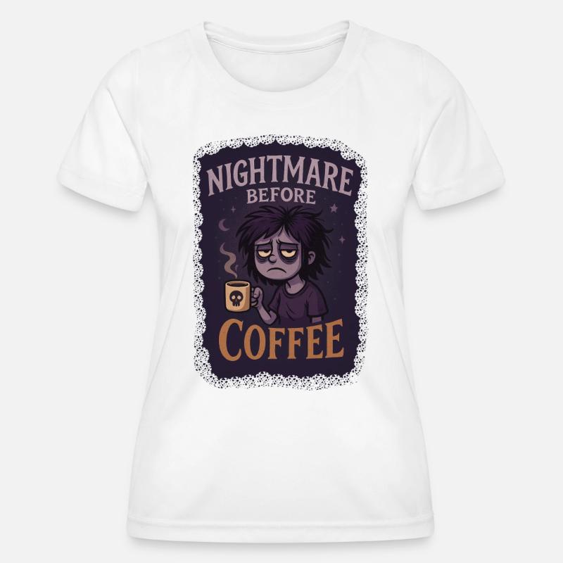 Without coffee - without me - Women's Functional T-Shirt - white