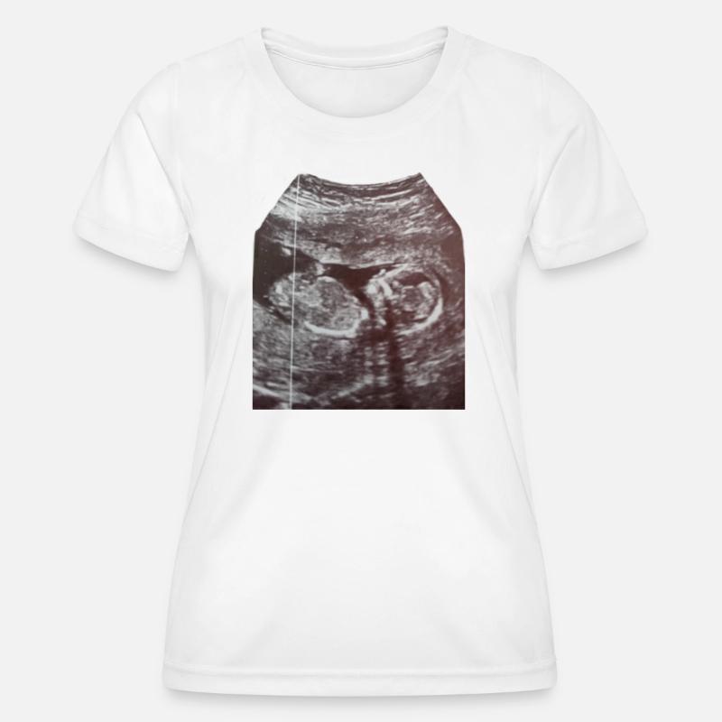 Babyloading... Please be patient! Ultrasound - Women's Functional T-Shirt - white
