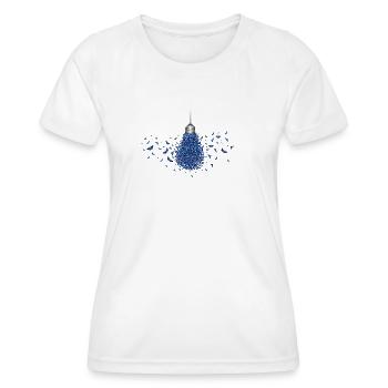 Blue Butterfly - Women's Functional T-Shirt - white - Front - AI Model Female 172 dark (172cm)