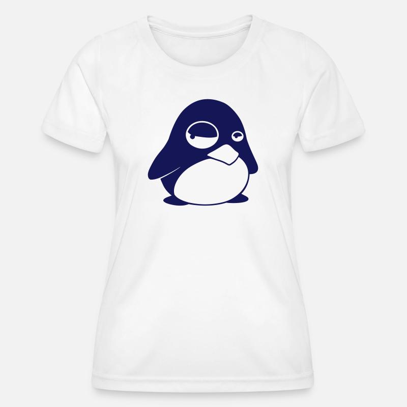 TUX Penguin, LINUX v2.0 - Women's Functional T-Shirt - white