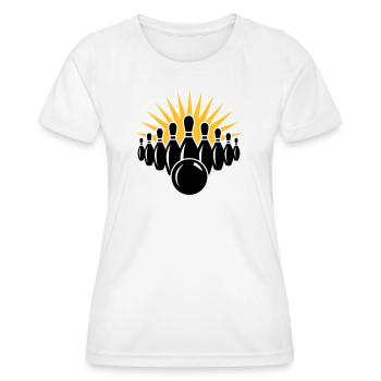 jeu de quilles - T-shirt sport Femme - blanc - Devant - AI Model Female 172 dark (172cm)