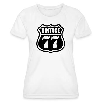Vintage 77 - T-shirt sport Femme - blanc - Devant - AI Model Female 172 dark (172cm)