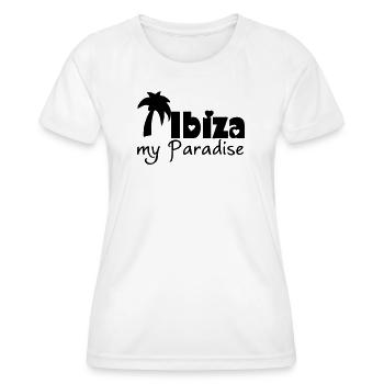 Ibiza Paradise Spanien Balearen Urlaub Geschenk - Frauen Funktions-T-Shirt - Weiß - Vorne - AI Model Female 172 dark (172cm)