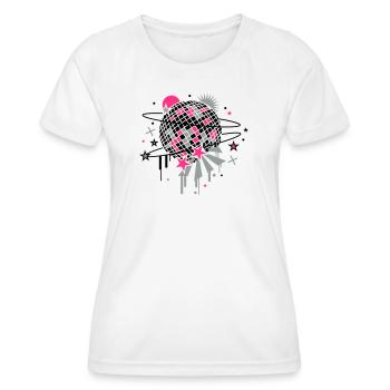 Disco Ball - Women's Functional T-Shirt - white - Front - AI Model Female 172 dark (172cm)
