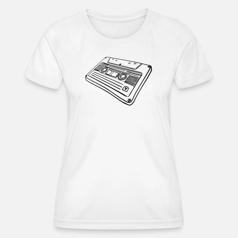 Cassette tape - Women's Functional T-Shirt - white