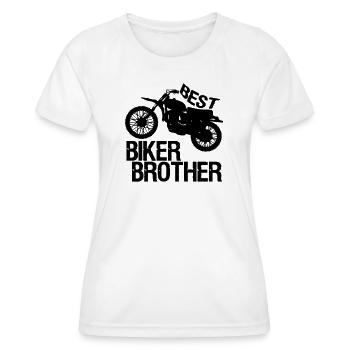 Biker Brother Motorrad Motorradfahrer Geschenk - Frauen Funktions-T-Shirt - Weiß - Vorne - AI Model Female 172 dark (172cm)