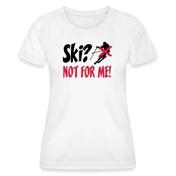 I hate Ski - T-shirt sport Femme - blanc - Devant - AI Model Female 172 dark (172cm)