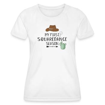 Square Dance - Frauen Funktions-T-Shirt - Weiß - Vorne - AI Model Female 172 dark (172cm)