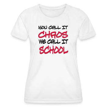 Schule - Frauen Funktions-T-Shirt - Weiß - Vorne - AI Model Female 172 dark (172cm)