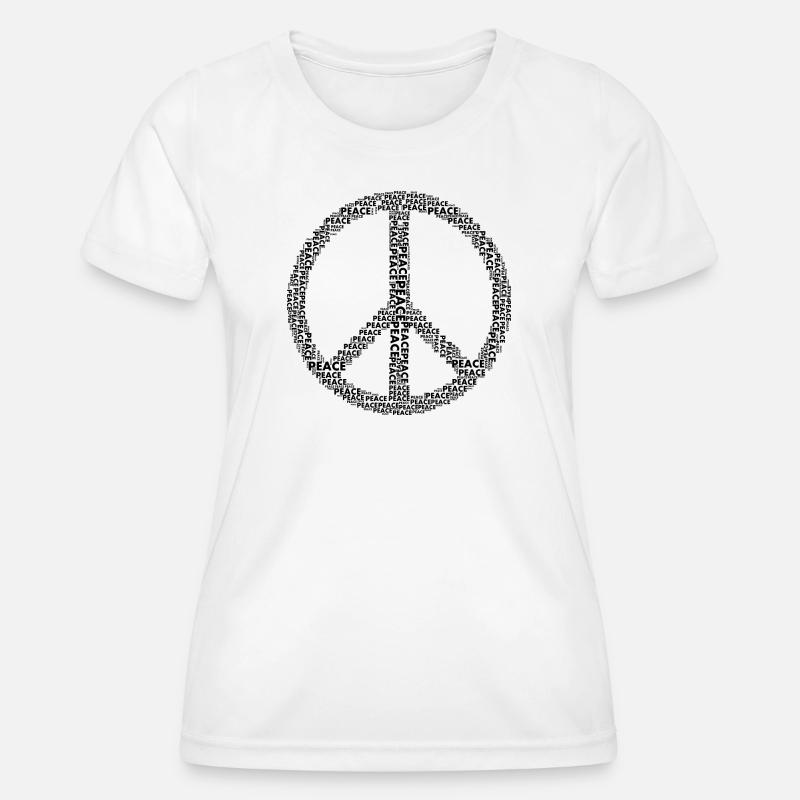 Peace Peace symbol - Women's Functional T-Shirt - white