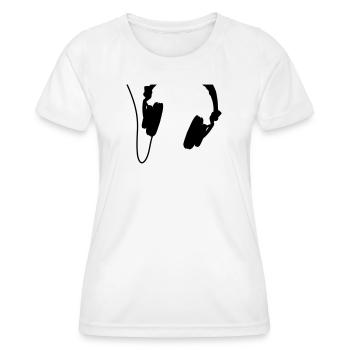 headphones_vector - Women's Functional T-Shirt - white - Front - AI Model Female 172 dark (172cm)