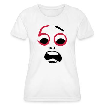Hilfe, 50 Jahre ! - Frauen Funktions-T-Shirt - Weiß - Vorne - AI Model Female 172 dark (172cm)