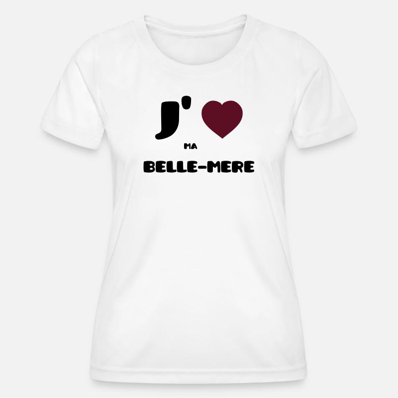 I love my mother (V) - Women's Functional T-Shirt - white