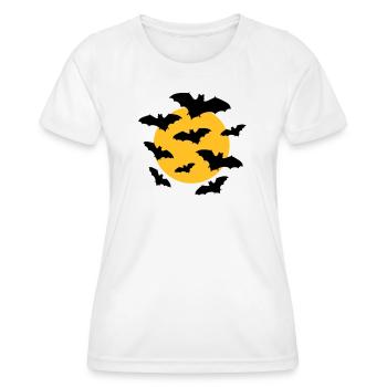 Bats & Moon - T-shirt sport Femme - blanc - Devant - AI Model Female 172 dark (172cm)