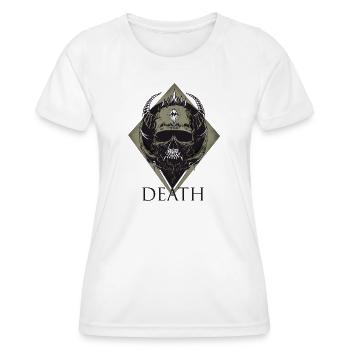 skull death metall lluminati Music hell biker gang - Women's Functional T-Shirt - white - Front - AI Model Female 172 dark (172cm)