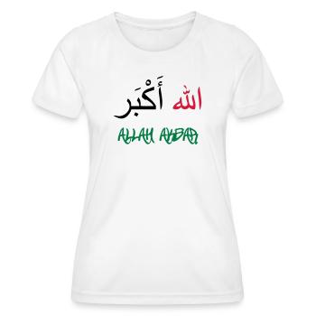 Allah Akbar - Frauen Funktions-T-Shirt - Weiß - Vorne - AI Model Female 172 dark (172cm)