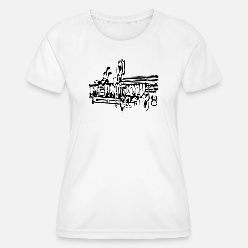 Saxophones - Women's Functional T-Shirt - white