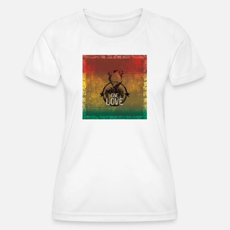 one love reggae - Women's Functional T-Shirt - white
