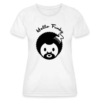 Hallo Funky flex - Frauen Funktions-T-Shirt - Weiß - Vorne - AI Model Female 172 dark (172cm)