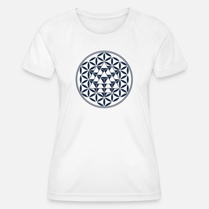 Vector Equilibrium, Sacred Geometry - Women's Functional T-Shirt - white