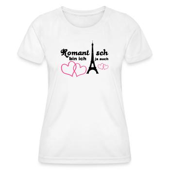 Romantisch Liebe Herz Paris Paar Spruch Geschenk - Frauen Funktions-T-Shirt - Weiß - Vorne - AI Model Female 172 dark (172cm)