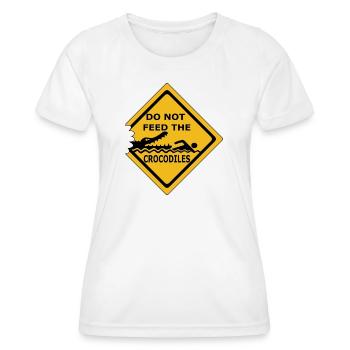 Füttern Sie keine Krokodile - Frauen Funktions-T-Shirt - Weiß - Vorne - AI Model Female 172 dark (172cm)