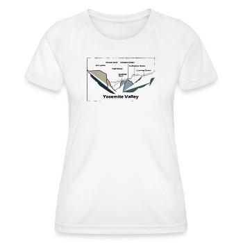 Vallée de Yosemite - T-shirt sport Femme - blanc - Devant - AI Model Female 172 dark (172cm)