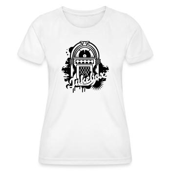 Un graffiti jukebox - T-shirt sport Femme - blanc - Devant - AI Model Female 172 dark (172cm)