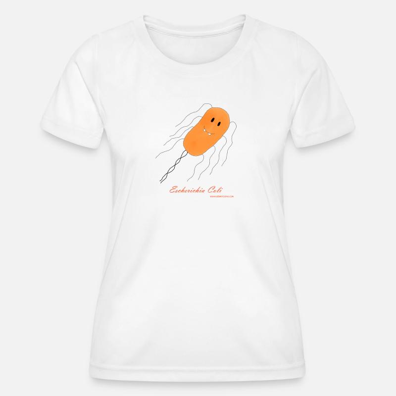 E. coli / Escherichia coli - bacterium - Women's Functional T-Shirt - white