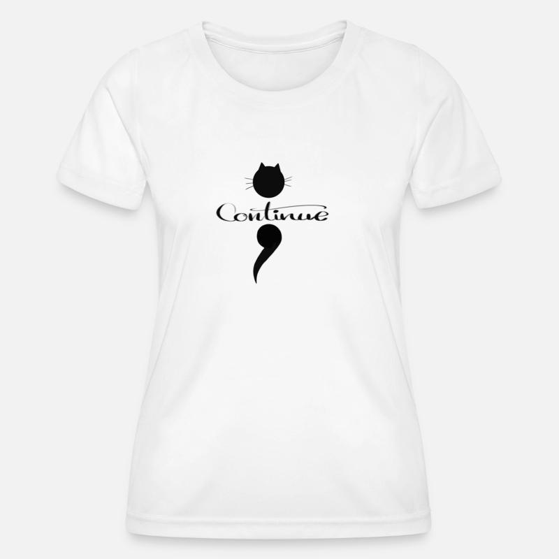 semicolon - Women's Functional T-Shirt - white