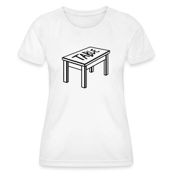 Tisch Tischler Esstisch Arbeitstisch Möbel - Frauen Funktions-T-Shirt - Weiß - Vorne - AI Model Female 172 dark (172cm)